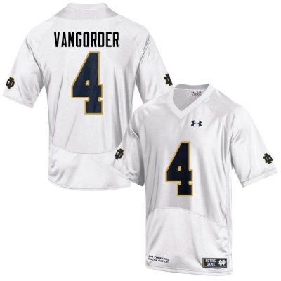 Notre Dame Fighting Irish Men's Montgomery VanGorder #4 White Under Armour Authentic Stitched College NCAA Football Jersey HGG7699XN